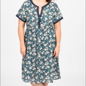 Floral Dress in Teal